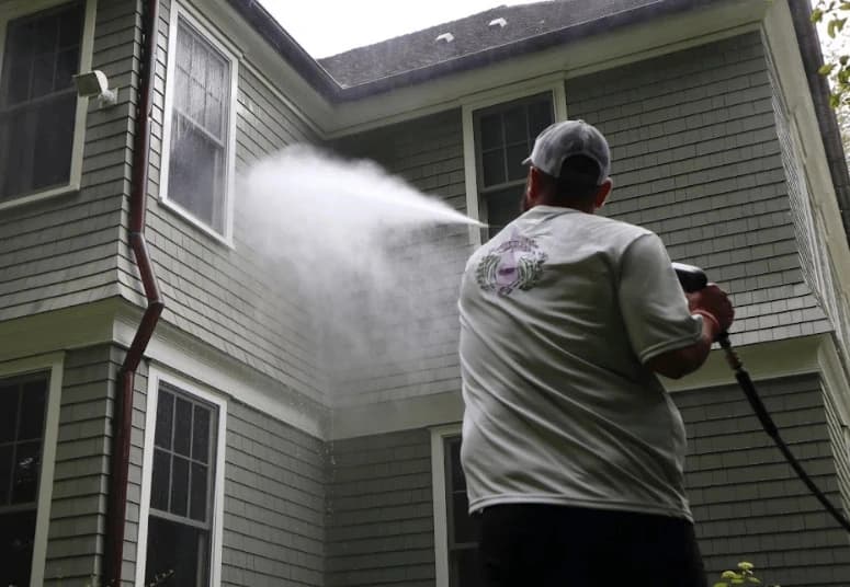 Commercial pressure washing service by Broadview Heights Power Washing at Broadview Heights business